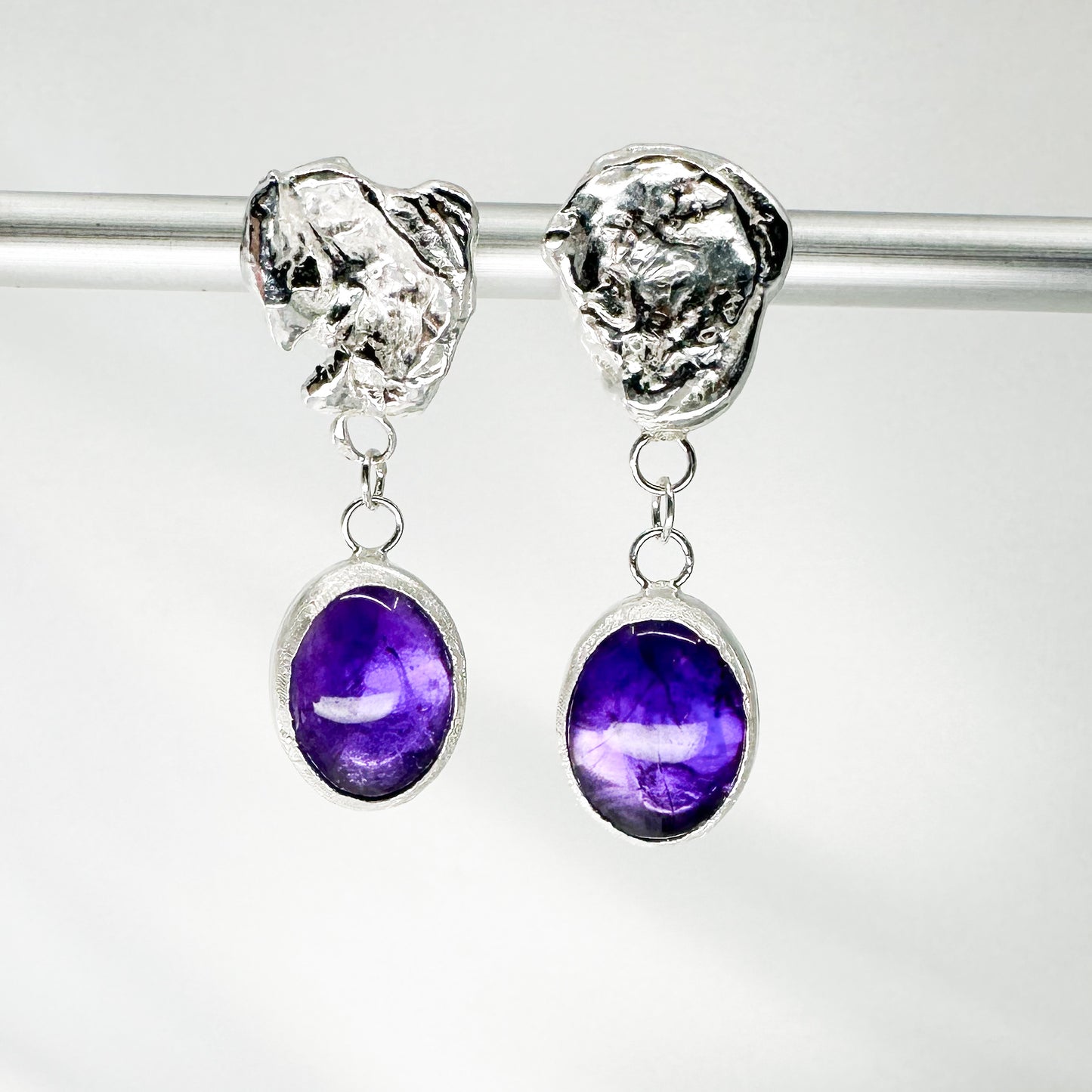  Amethyst Drop Earrings in Sterling Silver sabine werner