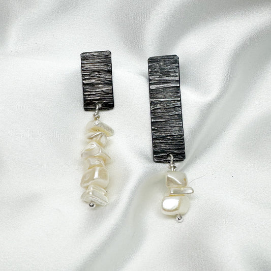Moderne Herz-Ohrstecker aus Sterlingsilber