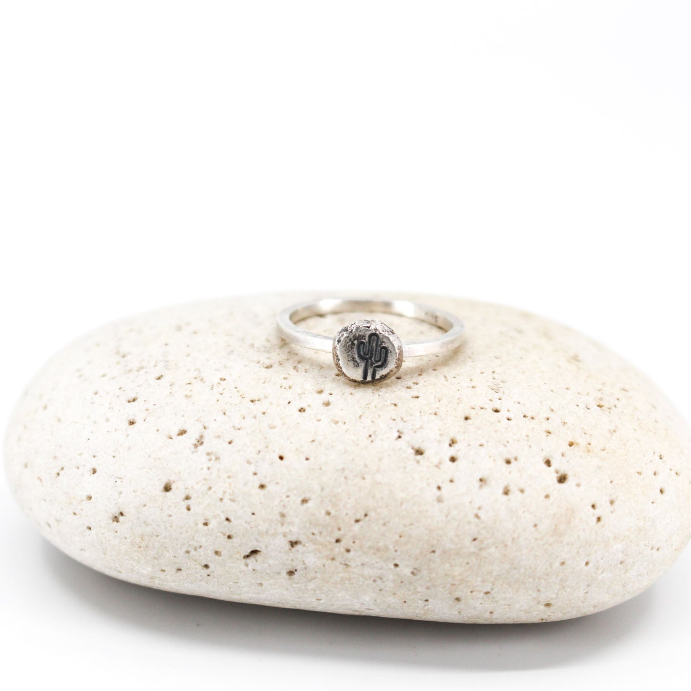simple cactus eco sterling silver ring , sabine werner jewellery