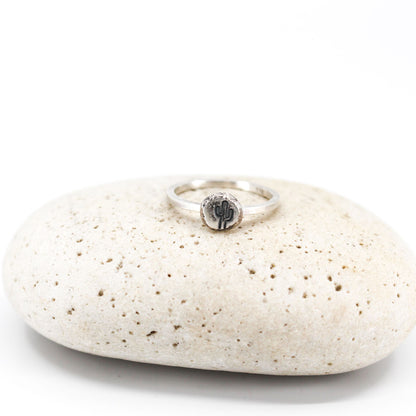 simple cactus eco sterling silver ring , sabine werner jewellery