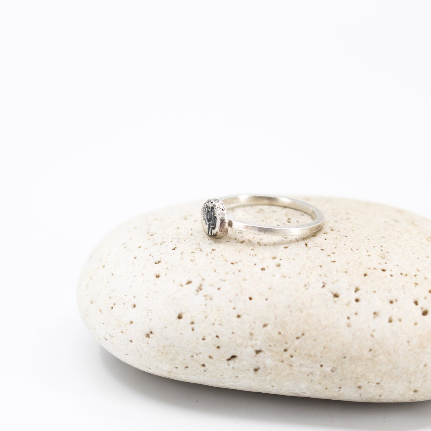 Einfacher Kaktus-Ring aus Öko-Sterlingsilber