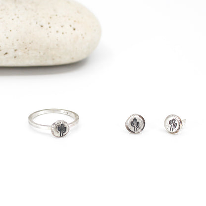 Einfacher Kaktus-Ring aus Öko-Sterlingsilber