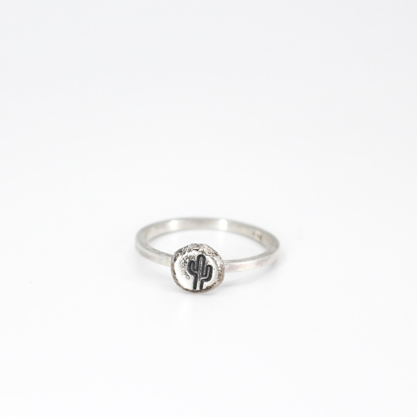 Einfacher Kaktus-Ring aus Öko-Sterlingsilber