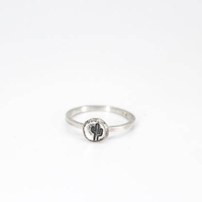 Einfacher Kaktus-Ring aus Öko-Sterlingsilber
