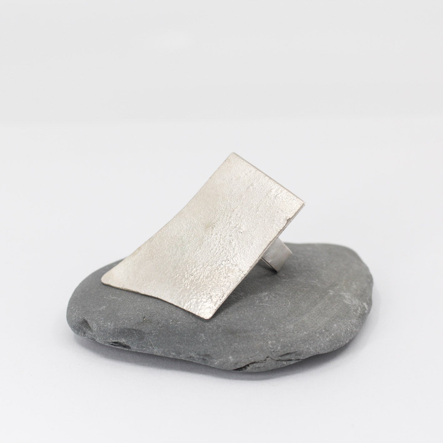 big geometric sterling silver statement ring