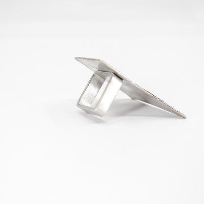 Großer geometrischer Statement-Ring aus Sterlingsilber 