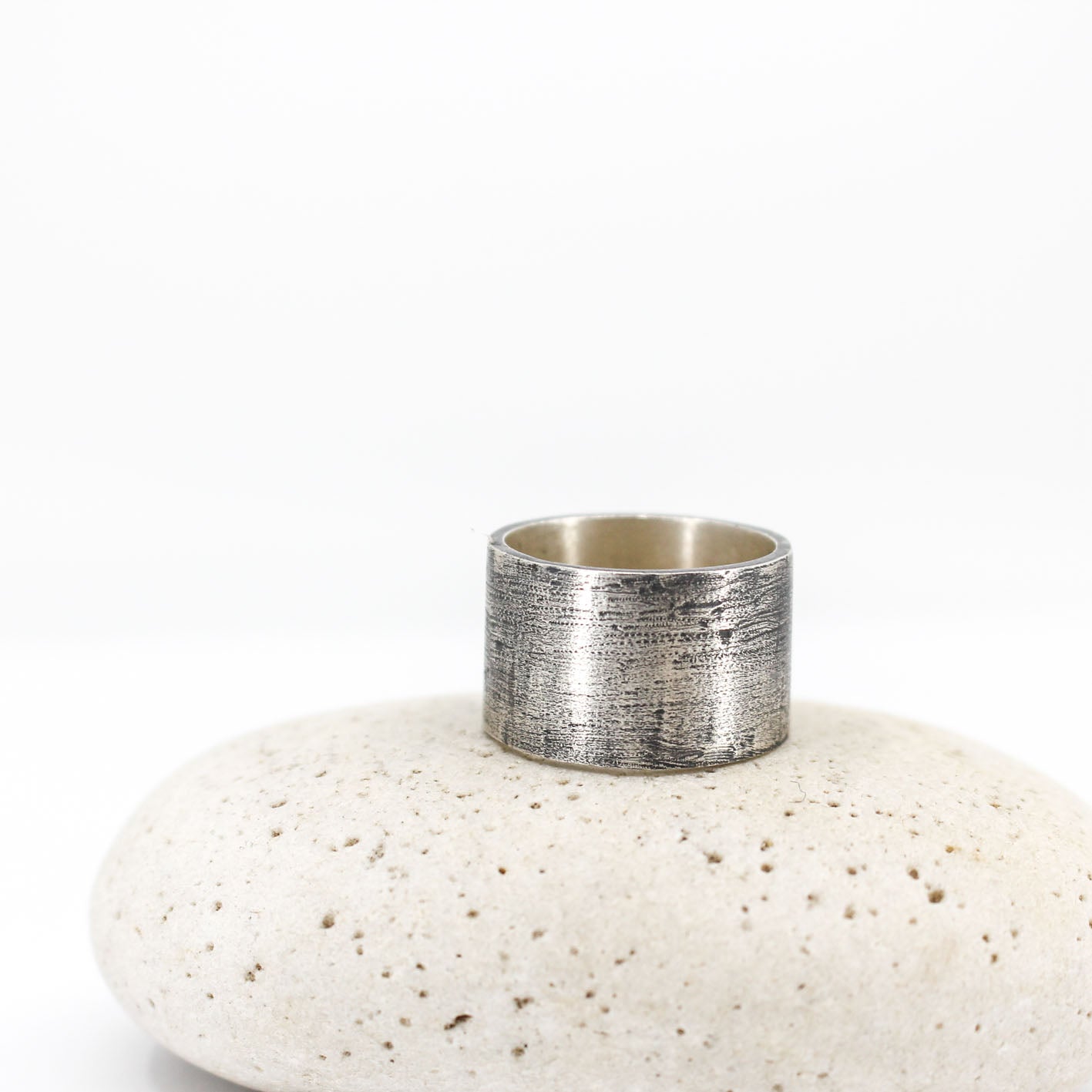 oxidised chunky statement ring